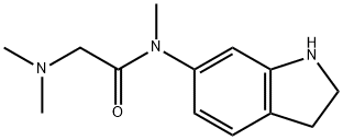 Acetamide,  N-(2,3-dihydro-1H-indol-6-yl)-2-(dimethylamino)-N-methyl- Struktur