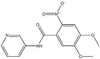 2-nitro-4,5-dimethoxy-N-pyridin-3-ylbenzamide Struktur