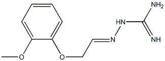 2-[2-(2-methoxyphenoxy)ethylidene]hydrazinecarboximidamide Struktur