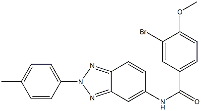 3-bromo-4-methoxy-N-[2-(4-methylphenyl)-2H-1,2,3-benzotriazol-5-yl]benzamide Struktur