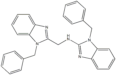 1-benzyl-N-[(1-benzyl-1H-benzimidazol-2-yl)methyl]-1H-benzimidazol-2-amine Struktur