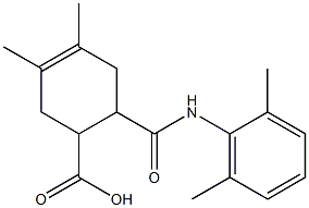 6-[(2,6-dimethylanilino)carbonyl]-3,4-dimethyl-3-cyclohexene-1-carboxylic acid Struktur