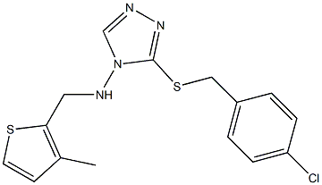 3-[(4-chlorobenzyl)sulfanyl]-N-[(3-methyl-2-thienyl)methyl]-4H-1,2,4-triazol-4-amine Struktur