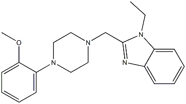 2-{4-[(1-ethyl-1H-benzimidazol-2-yl)methyl]-1-piperazinyl}phenyl methyl ether Struktur