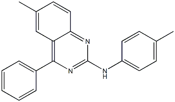 6-methyl-N-(4-methylphenyl)-4-phenyl-2-quinazolinamine Struktur