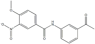 N-(3-acetylphenyl)-3-nitro-4-methoxybenzamide Struktur