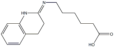 6-(3,4-dihydro-2(1H)-quinolinylideneamino)hexanoic acid Struktur