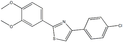 4-(4-chlorophenyl)-2-(3,4-dimethoxyphenyl)-1,3-thiazole Struktur