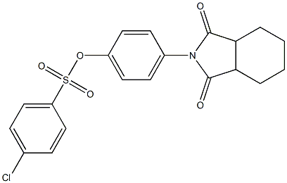 4-(1,3-dioxooctahydro-2H-isoindol-2-yl)phenyl 4-chlorobenzenesulfonate Struktur