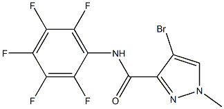 4-bromo-1-methyl-N-(2,3,4,5,6-pentafluorophenyl)-1H-pyrazole-3-carboxamide Struktur