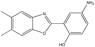 4-amino-2-(5,6-dimethyl-1,3-benzoxazol-2-yl)phenol Struktur