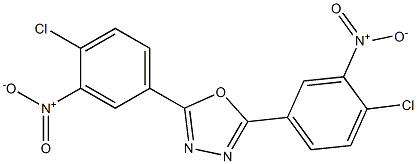 2,5-bis{4-chloro-3-nitrophenyl}-1,3,4-oxadiazole Struktur