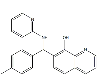 7-{(4-methylphenyl)[(6-methyl-2-pyridinyl)amino]methyl}-8-quinolinol Struktur