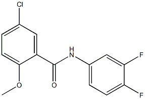 5-chloro-N-(3,4-difluorophenyl)-2-methoxybenzamide Struktur