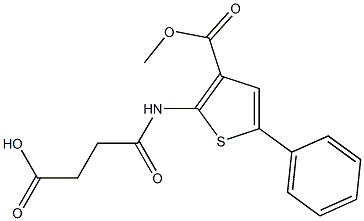 4-{[3-(methoxycarbonyl)-5-phenylthien-2-yl]amino}-4-oxobutanoic acid Struktur