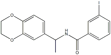 N-[1-(2,3-dihydro-1,4-benzodioxin-6-yl)ethyl]-3-iodobenzamide Struktur