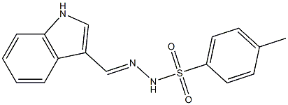 N'-(1H-indol-3-ylmethylene)-4-methylbenzenesulfonohydrazide Struktur