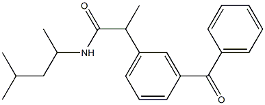 2-(3-benzoylphenyl)-N-(1,3-dimethylbutyl)propanamide Struktur