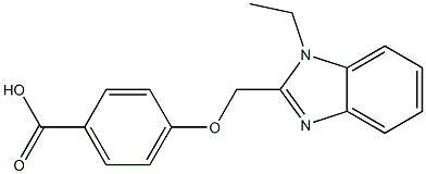 4-[(1-ethyl-1H-benzimidazol-2-yl)methoxy]benzoic acid Struktur