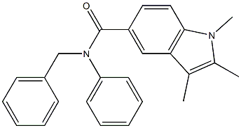 N-benzyl-1,2,3-trimethyl-N-phenyl-1H-indole-5-carboxamide Struktur