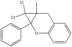 1,1-dichloro-7a-methyl-1a-phenyl-1,1a,7,7a-tetrahydrocyclopropa[b]chromene Struktur