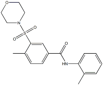 4-methyl-N-(2-methylphenyl)-3-(4-morpholinylsulfonyl)benzamide Struktur