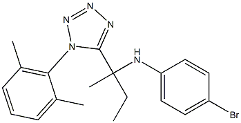 4-bromo-N-{1-[1-(2,6-dimethylphenyl)-1H-tetraazol-5-yl]-1-methylpropyl}aniline Struktur