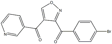 [3-(4-bromobenzoyl)-4-isoxazolyl](3-pyridinyl)methanone Struktur