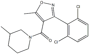 1-{[3-(2,6-dichlorophenyl)-5-methyl-4-isoxazolyl]carbonyl}-3-methylpiperidine Struktur