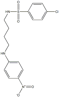 4-chloro-N-(4-{4-nitroanilino}butyl)benzenesulfonamide Struktur