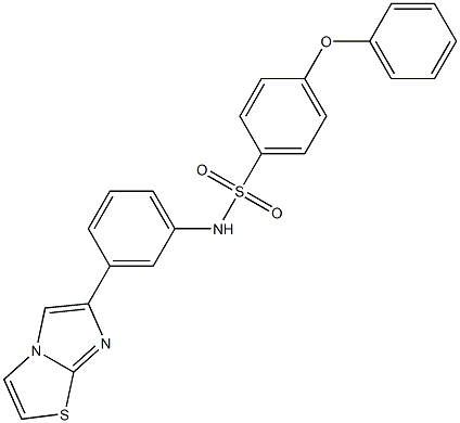 N-(3-imidazo[2,1-b][1,3]thiazol-6-ylphenyl)-4-phenoxybenzenesulfonamide Struktur