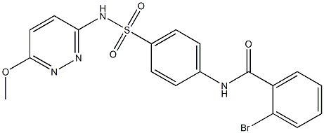 2-bromo-N-(4-{[(6-methoxy-3-pyridazinyl)amino]sulfonyl}phenyl)benzamide Struktur