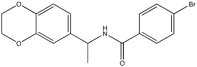 4-bromo-N-[1-(2,3-dihydro-1,4-benzodioxin-6-yl)ethyl]benzamide Struktur