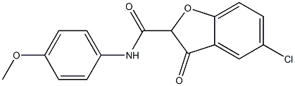 5-chloro-N-(4-methoxyphenyl)-3-oxo-2,3-dihydro-1-benzofuran-2-carboxamide Struktur