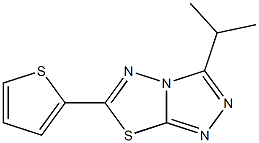 3-isopropyl-6-(2-thienyl)[1,2,4]triazolo[3,4-b][1,3,4]thiadiazole Struktur