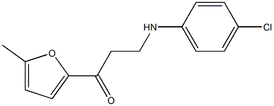 3-(4-chloroanilino)-1-(5-methyl-2-furyl)-1-propanone Struktur