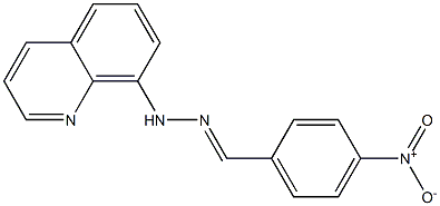 4-nitrobenzaldehyde 8-quinolinylhydrazone Struktur