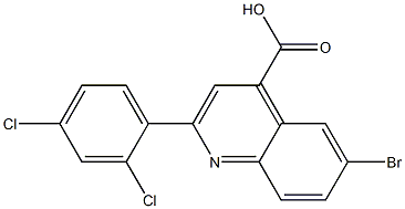 6-bromo-2-(2,4-dichlorophenyl)-4-quinolinecarboxylic acid Struktur