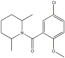 1-(5-chloro-2-methoxybenzoyl)-2,6-dimethylpiperidine Struktur