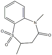 2,5-dimethyl-2,3-dihydro-1,5-benzothiazepin-4(5H)-one 1,1-dioxide Struktur