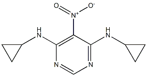 4,6-bis(cyclopropylamino)-5-nitropyrimidine Struktur