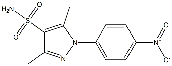 1-{4-nitrophenyl}-3,5-dimethyl-1H-pyrazole-4-sulfonamide Struktur