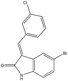 5-bromo-3-(3-chlorobenzylidene)-1,3-dihydro-2H-indol-2-one Struktur