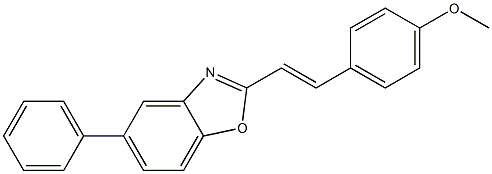 2-[2-(4-methoxyphenyl)vinyl]-5-phenyl-1,3-benzoxazole Struktur