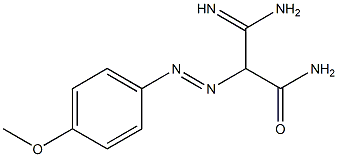 3-amino-3-imino-2-[(4-methoxyphenyl)diazenyl]propanamide Struktur