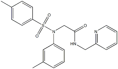 2-{3-methyl[(4-methylphenyl)sulfonyl]anilino}-N-(2-pyridinylmethyl)acetamide Struktur