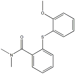 2-[(2-methoxyphenyl)sulfanyl]-N,N-dimethylbenzamide Struktur