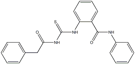 N-phenyl-2-({[(2-phenylacetyl)amino]carbothioyl}amino)benzamide Struktur