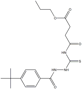 propyl 4-[({2-[4-(tert-butyl)benzoyl]hydrazino}carbothioyl)amino]-4-oxobutanoate Struktur