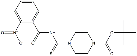 tert-butyl 4-{[(2-nitrobenzoyl)amino]carbothioyl}-1-piperazinecarboxylate Struktur